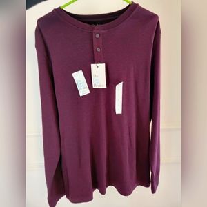 Mens Burgundy Long Sleeve